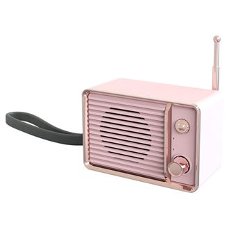 Coluna Lionvolant LPJ918 | Bluetooth | Retro - Cor de Rosa - 1
