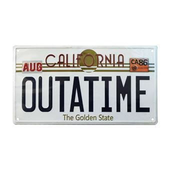 Back To The Future Metal Sign 'Outatim' DeLorean License Plate - 1