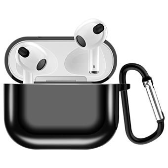 Capa e TPU à Prova de Choque com Chaveiro Preto para AirPods 3 - 1