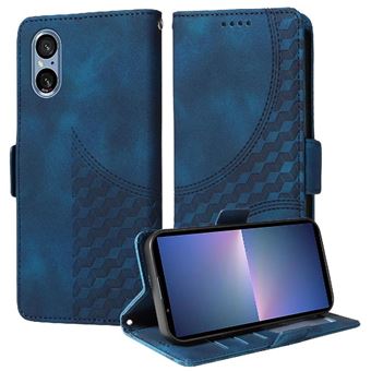 Capa FLOODKING para Sony Xperia 5 V | Design Acolchoado | Couro PU Premium | Azul - 1