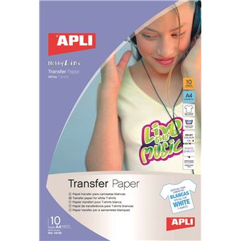 Transfer T-Shirt Apli 04128 Branco 10Folha - 1