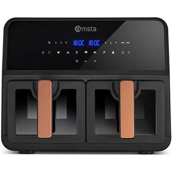 Air fryer sem óleo AMSTA AMDF9ADVB | 9L | Tigela dupla | 9 programas | Janela transparente | Temperatura ajustável | 1700W - 1