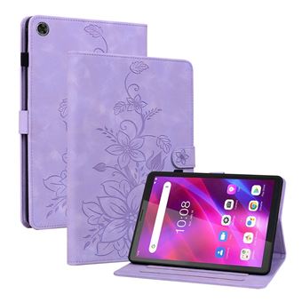 Capa ZURSANA para Lenovo Tab M7 3rd Gen | Couro PU | Lírio Roxo - 1
