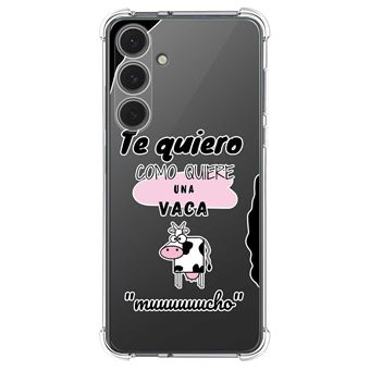 Capa de silicone TUMUNDOSMARTPHONE anti-choque para Samsung Galaxy S24 FE 5G design de vaca de desenho animado - 1