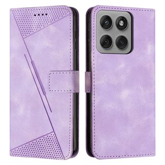 Capa FOXDOCK para Motorola Edge 60 Pro | Pele | Flip | 3 Compartimentos para Cartões | Roxo - 1