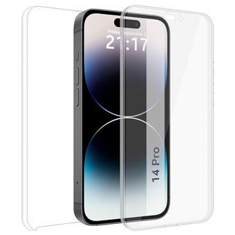 Capa Tumundosmartphone dupla transparente PC + TPU Full Body 360 para iPhone 14 Pro (6.1) - 1
