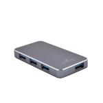 hub de interface Bluestork HUB-USB3-4U-PS USB 3.0 (3.1 Gen 1) Type-A 5000Mbit/s Alumínio