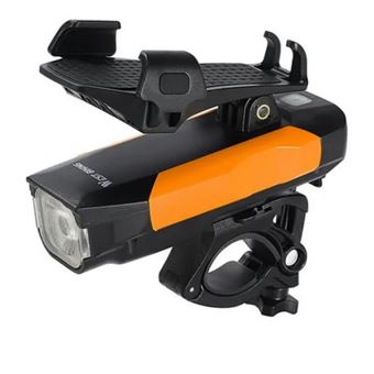 Suporte de telemóvel para Bicicleta CO-Phénix com Luz LED | Laranja - 1