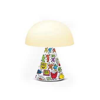 Candeeiro de mesa Lexon Mina M Keith Haring | happy branco - 1