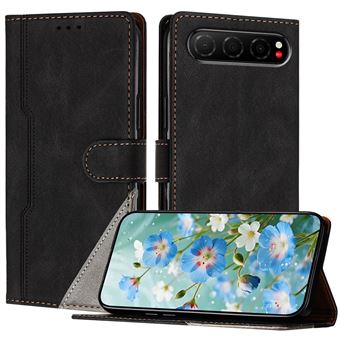 Capa FOXDOCK para ZTE Nubia Air | Fecho Magnético | Pele TPU Macia | 3 Compartimentos para Cartões | Função de Suporte | Preto - 1