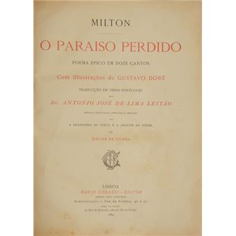 O paraiso perdido. [ed. 1884 - contém prefácio e o texto da tradução] - 1