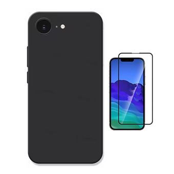 Kit Película de Vidro Temperado Gorilasglass + Capa Proteção Silicone GIFT4ME para Apple iPhone 16e | Preto - 1