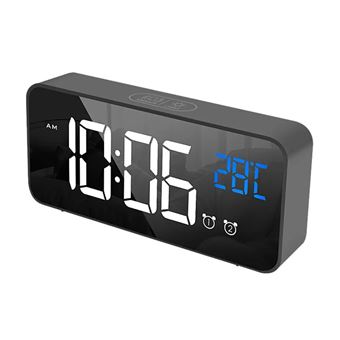 Relógio Digital com Sensor de Temperatura - Preto - 1