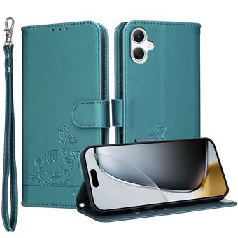 Capa FOXDOCK para Samsung Galaxy A07 | Flip | Bloqueio RFID | Fecho Magnético | Pele Sintética | Alça de Pulso Amovível | Verde Escuro - 1
