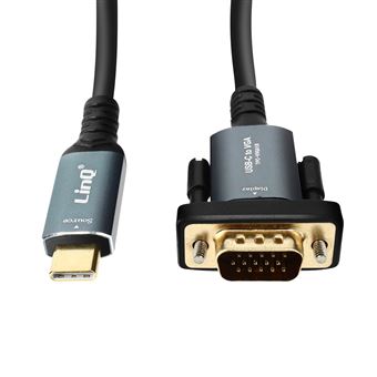 Cabo USB-C para VGA LinQ | Full HD | 1080p | Plug and Play | 1,8 m - 1