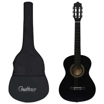 Guitarra Clássica Iniciantes/Crianças com Saco vidaXL 1/2 34'' Preto - 1