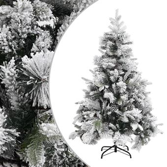 Árvore de Natal vidaXL com Flocos de Neve e Pinhas | 150 cm | PVC e PE - 1