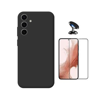 Kit Película de Vidro Temperado Gorilasglass + Capa Proteção Silicone + Suporte Magnético GIFT4ME para Samsung Galaxy S25 FE 5G | Preto - 1