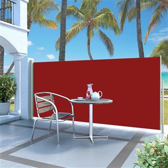 Toldo lateral retrátil para pátio vidaXL | 140x300 cm | vermelho - 1