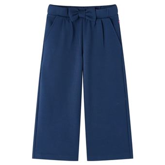 Calças de criança | vidaXL | com pernas largas azul-marinho 140 | 9 a 10 anos - 1