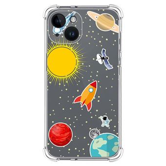 Capa Tumundosmartphone de silicone anti-choque para iPhone 14 (6.1) design do  Space Drawings - 1