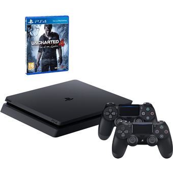 Sony PS4 (1TB) + Uncharted 4 + 2 controller DualShock 4 v2 Preto 1000 GB Wi-Fi - 1