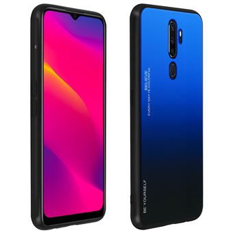 Capa Protetora Avizar para Oppo A5 2020 e A9 2020 | Degradado Brilhante Rígido Gel - Azul - 1