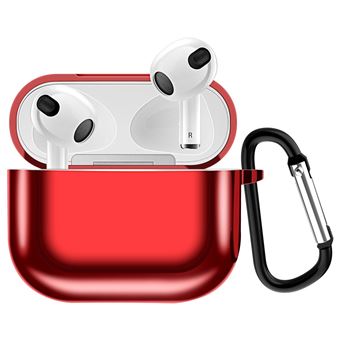 Capa e TPU à Prova de Choque com Chaveiro Vermelho para AirPods 3 - 1
