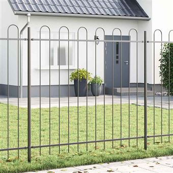 Cerca para Jardim vidaXL | 3 Peças | Cinzento 5,1 x 1,5 m - 1