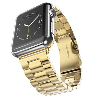 Bracelete de Aço Inoxidável HSMY para Apple Watch Series 6/ SE/ 5/ 4 | 40 mm - Dourado - 1