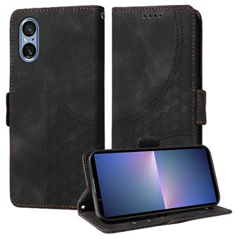 Capa FLOODKING para Sony Xperia 5 V | Design Acolchoado | Couro PU Premium | Preto - 1