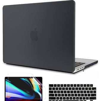 Capa 360° + Película ecrã + Protetor teclado Antiimpacto para Macbook Pro M1 13" 2020 A2338 - Preto - 1