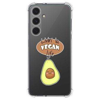 Capa de silicone TUMUNDOSMARTPHONE anti-choque para Samsung Galaxy S24 FE 5G design Vegan Life desenhos - 1