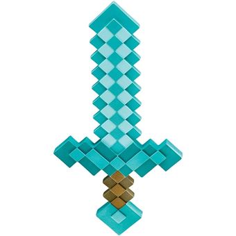 Espada de diamante réplica de plástico Minecraft | 51 cm - 1