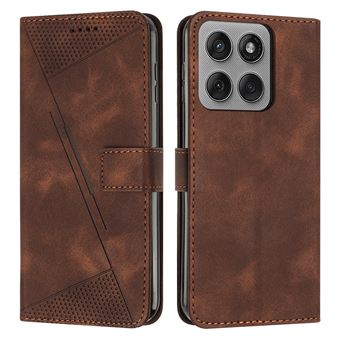 Capa FOXDOCK para Motorola Edge 60 Pro | Pele | Flip | 3 Compartimentos para Cartões | Castanho - 1