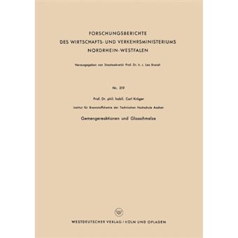 Gemengereaktionen Und Glasschmelze - Paperback / softback - 1956 - 1