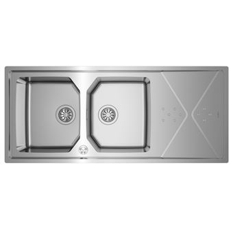 Lava-Loiça Teka Brooklyn 80 M-XP 2B 1D | 2 Cubas | Aço inoxidável - 1