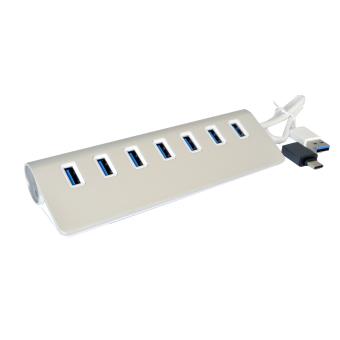 hub de interface EXSYS EX-1137 USB 3.0 (3.1 Gen 1) Type-A 5000Mbit/s Branco - 1