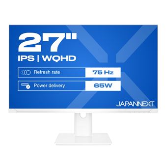Monitor JAPANNEXT JN-IPS270WQHD75F-C65W-HSP-W | LED | QHD | 8 ms | 75 Hz | 27" | E - 1