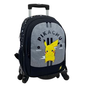 Mochila DAM Pokemon Pikachu + Carrinho | Cinzento - 1