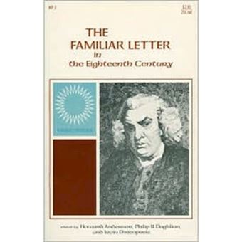 Familiar Letter in the Eighteenth Century - Paperback - 1968 - 1