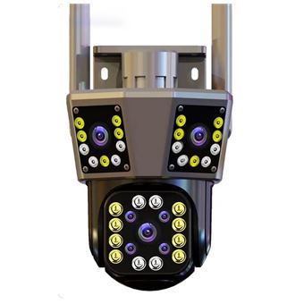 Câmara rotativa F+ tripla lente wifi exterior 4MP 360º noturna 3 Câmaras - 1