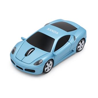 Rato Wireless em Forma de Carro SANDA SD-3727 | Azul - 1