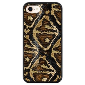 Capa Hapdey para iPhone 7 - 8 Design Textura de Pele de Cobra em Silicone Flexível e TPU Preto