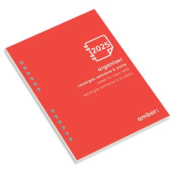 Recarga Organizer Semanal A5 2025 Ambar 6160100380024 | 5 Trimestres - 1