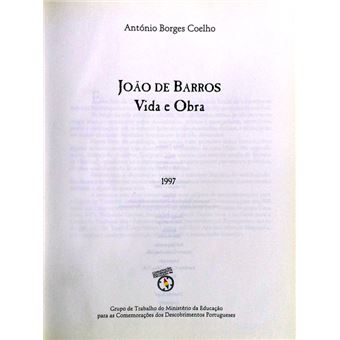 João de barros, vida e obra. - 1