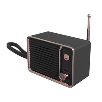Coluna Lionvolant JL920 | Bluetooth | Retro - Preto - 1