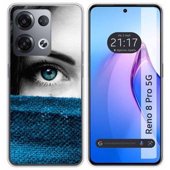 Capa Tumundosmartphone de silicone para Oppo Reno 8 Pro 5G design de olho de desenho animado - 1