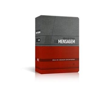Bíblia De Estudo A Mensagem Cp Cinza E Vermelho - 1