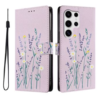 Capa FLOODKING para Samsung Galaxy S25 Ultra | Suporte | Porta-Cartões e Alça | Padrões Decorativos | Roxo - 1